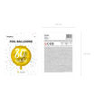 Picture of GOLD FOIL BALLOON 80TH BIRTHDAY 18 INCH